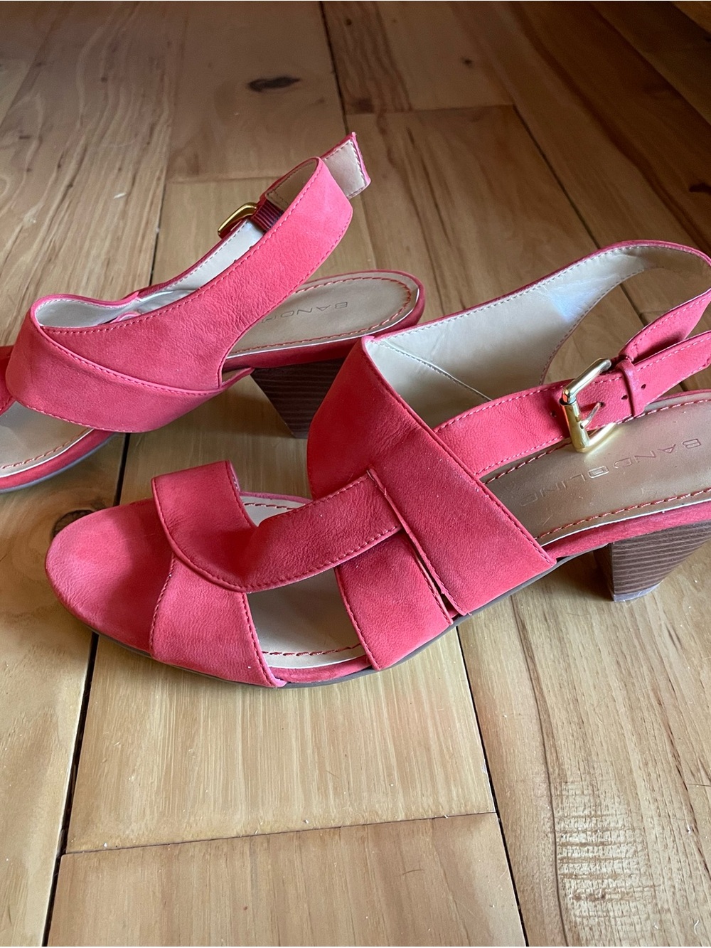 Bandolino Coral Pink Open-Toe Slingback Sandals - Picture 2 of 5